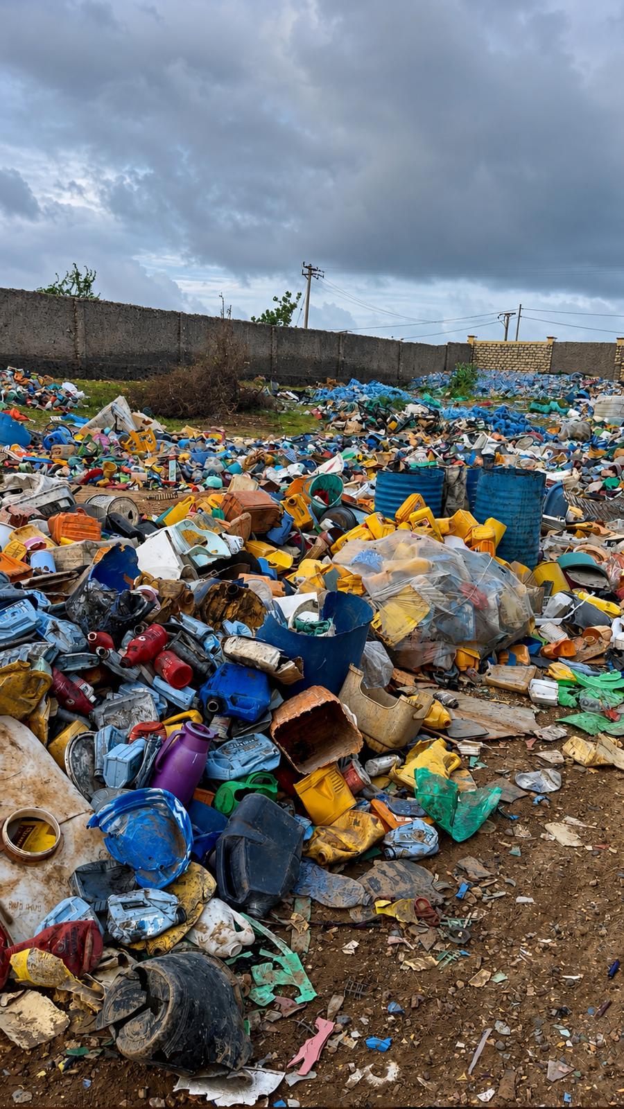 Recycling plant wall mural