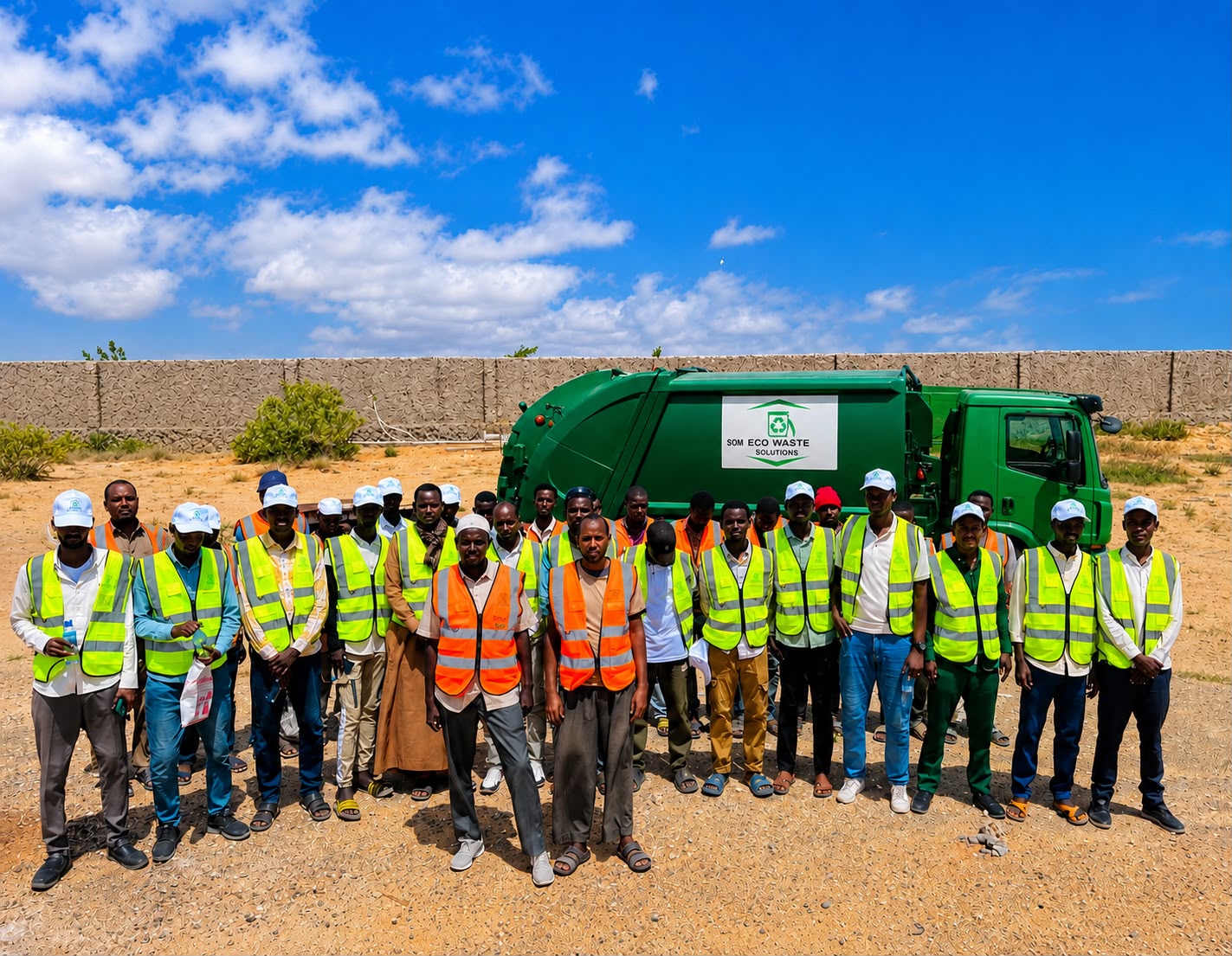 SOM ECO Waste Solutions team and collection fleet